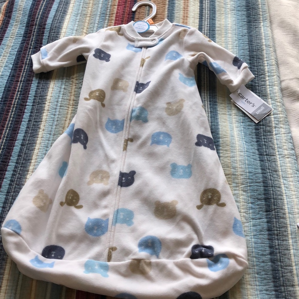 Baby boy sleep sack size small.